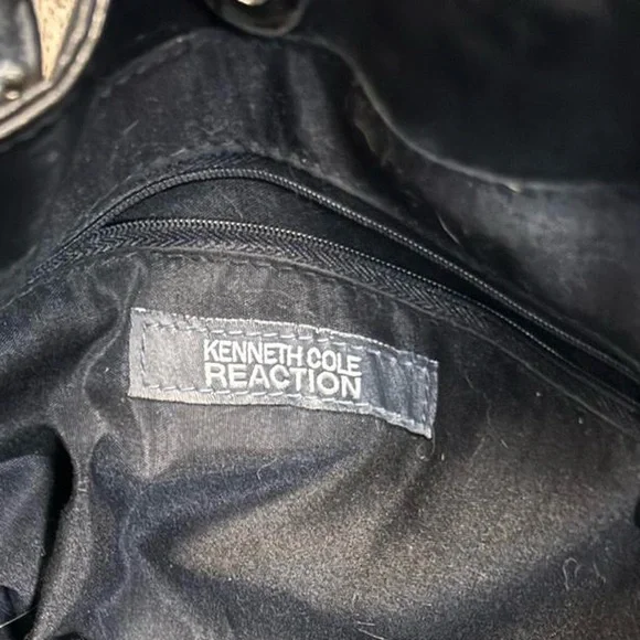 Kenneth Cole Y2K Black Faux-Leather Shoulder Bag - Picture 6 of 7